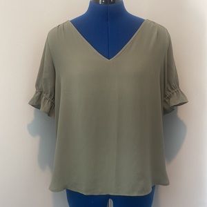 Green blouse, Loft. Size small petite